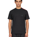 T-shirt Gradient Stripes manica corta nera 