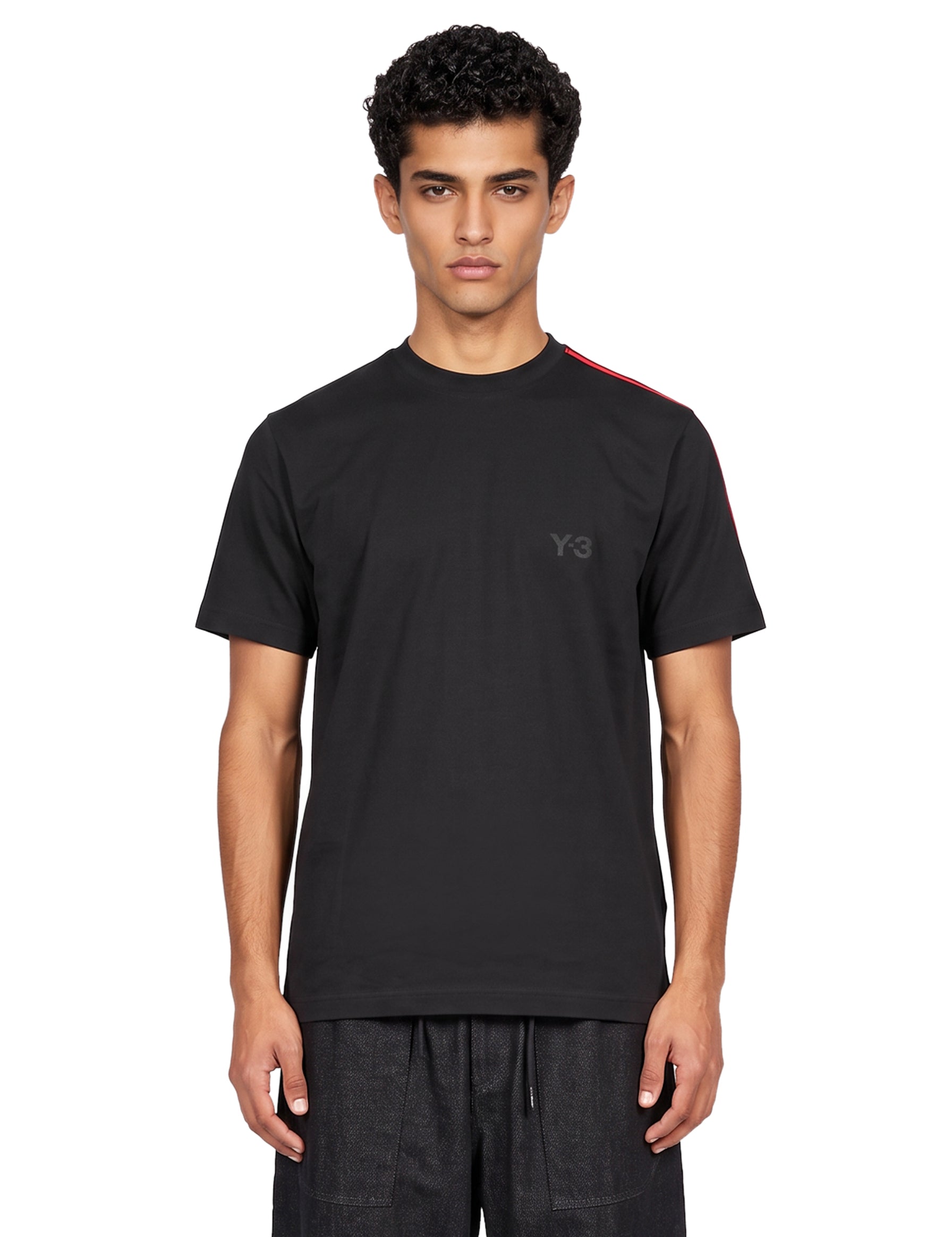T-shirt Gradient Stripes manica corta nera 