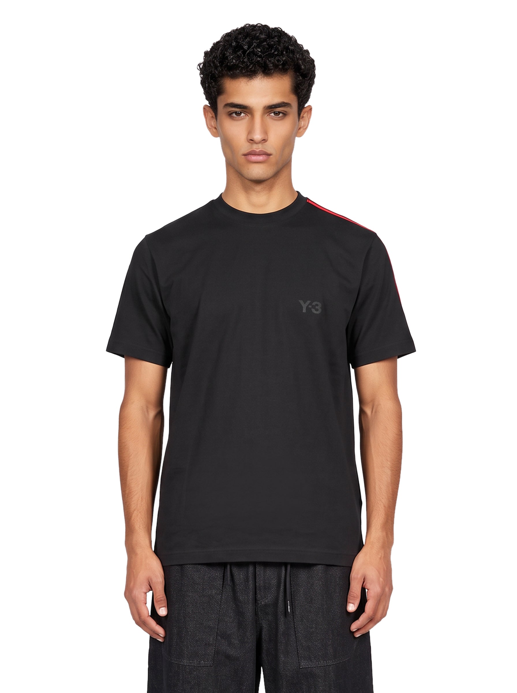 T-shirt Gradient Stripes manica corta nera 