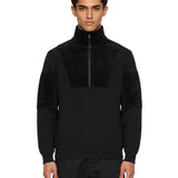 Maglia CL Knit Half Zip in nero 