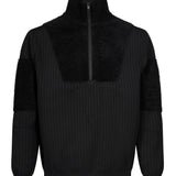 Maglia CL Knit Half Zip in nero 