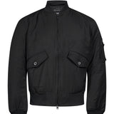 Bomber in nylon nero 