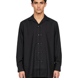 Camicia Wool Adaptive in nero 