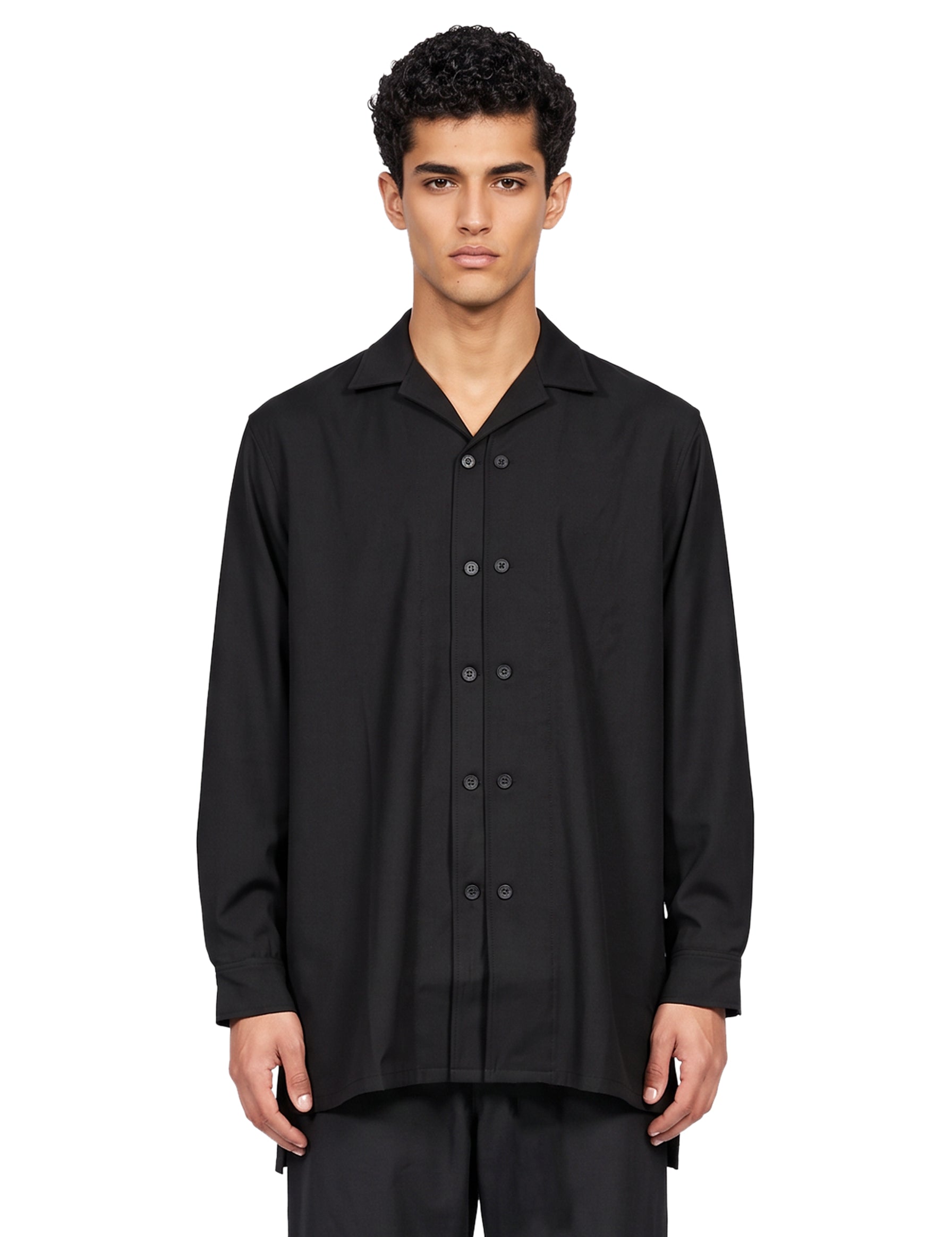 Camicia Wool Adaptive in nero 