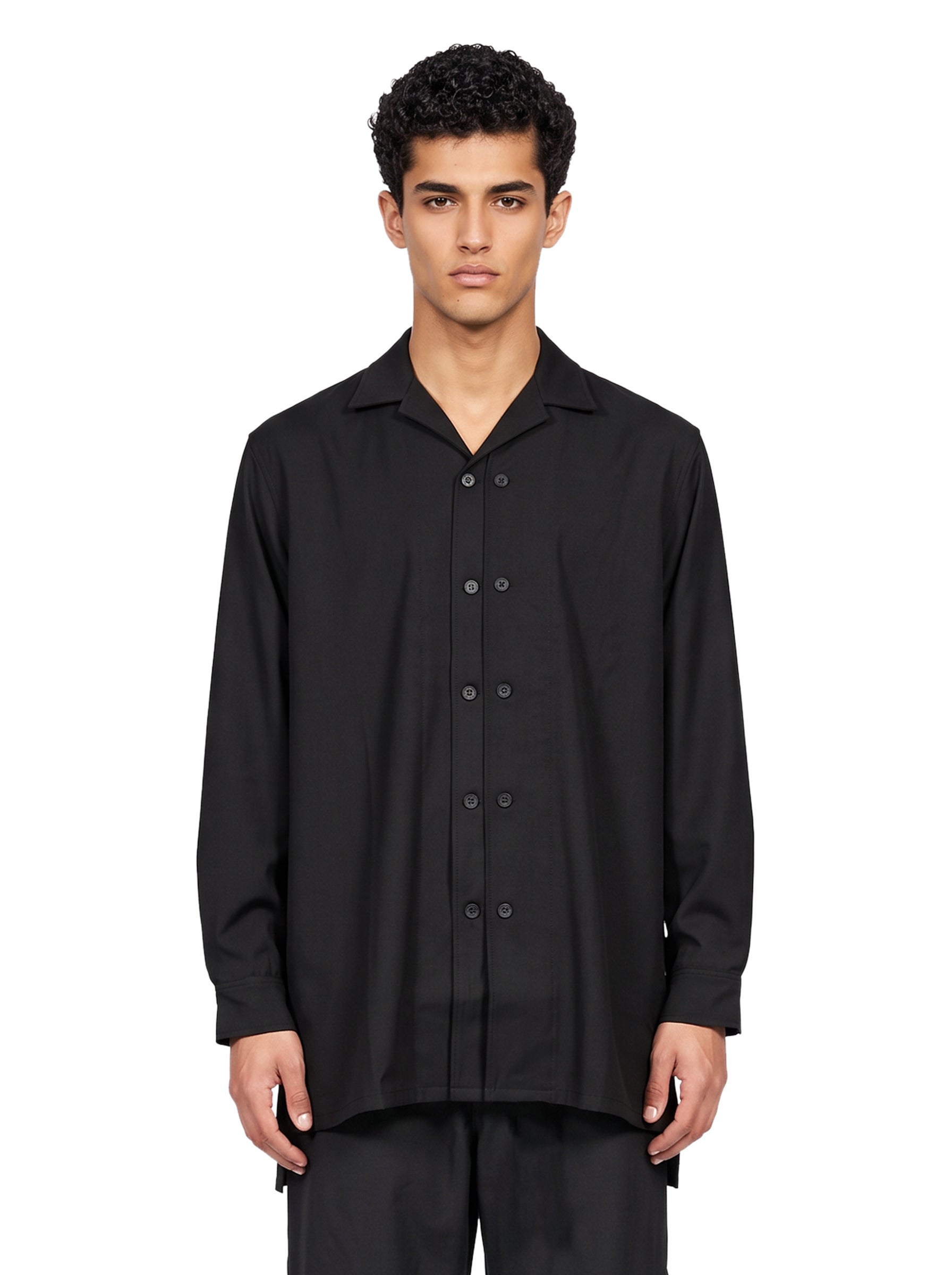 Camicia Wool Adaptive in nero 