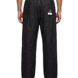 Pantaloni con coulisse in jeans nero 
