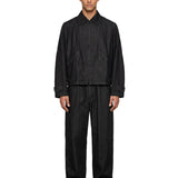 Pantaloni con coulisse in jeans nero 