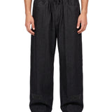 Pantaloni baggy con coulisse in nero 