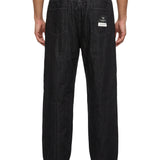 Pantaloni baggy con coulisse in nero 