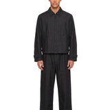 Pantaloni baggy con coulisse in nero 