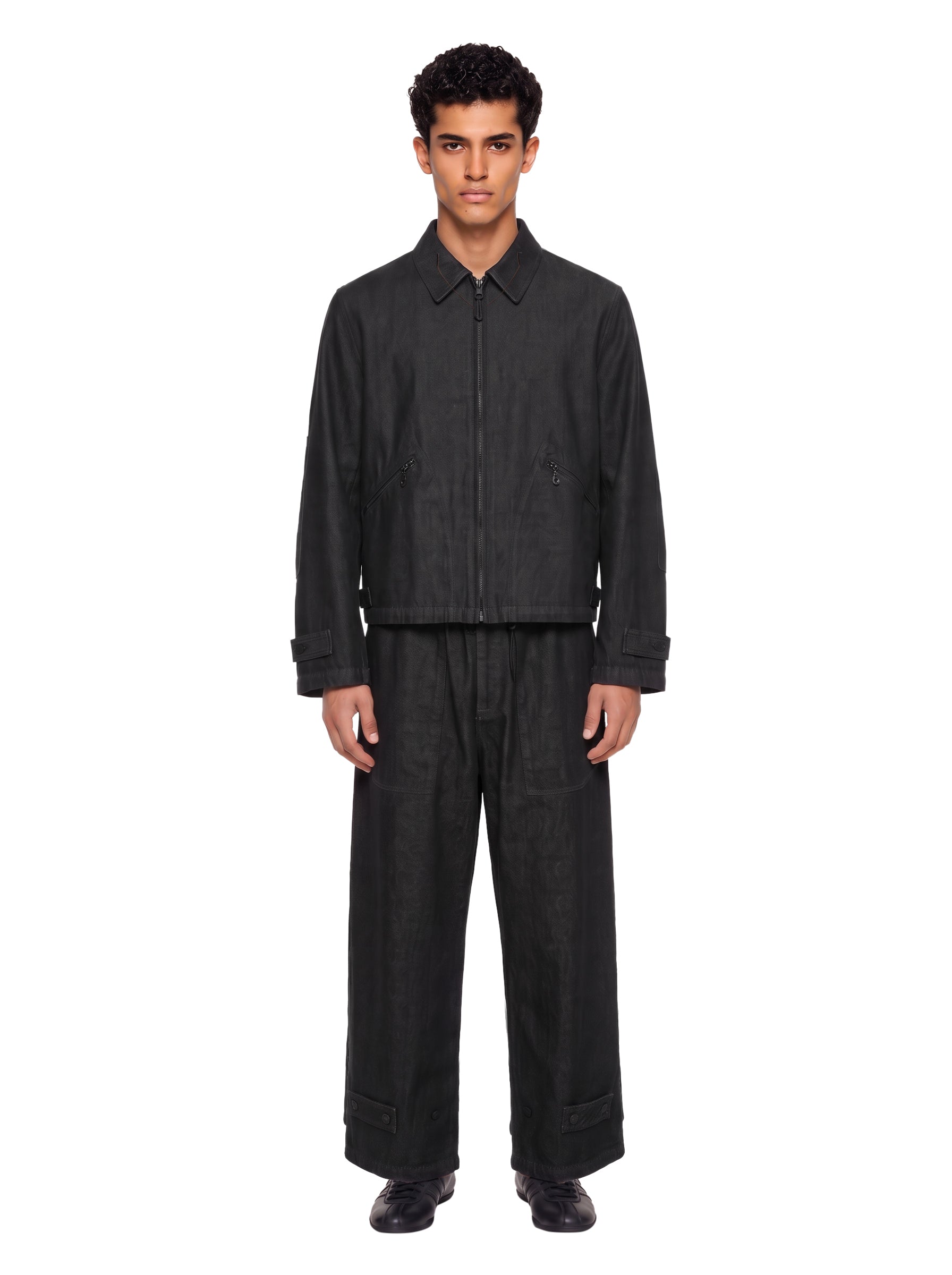 Pantaloni baggy con coulisse in nero 