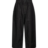 Pantaloni baggy con coulisse in nero 