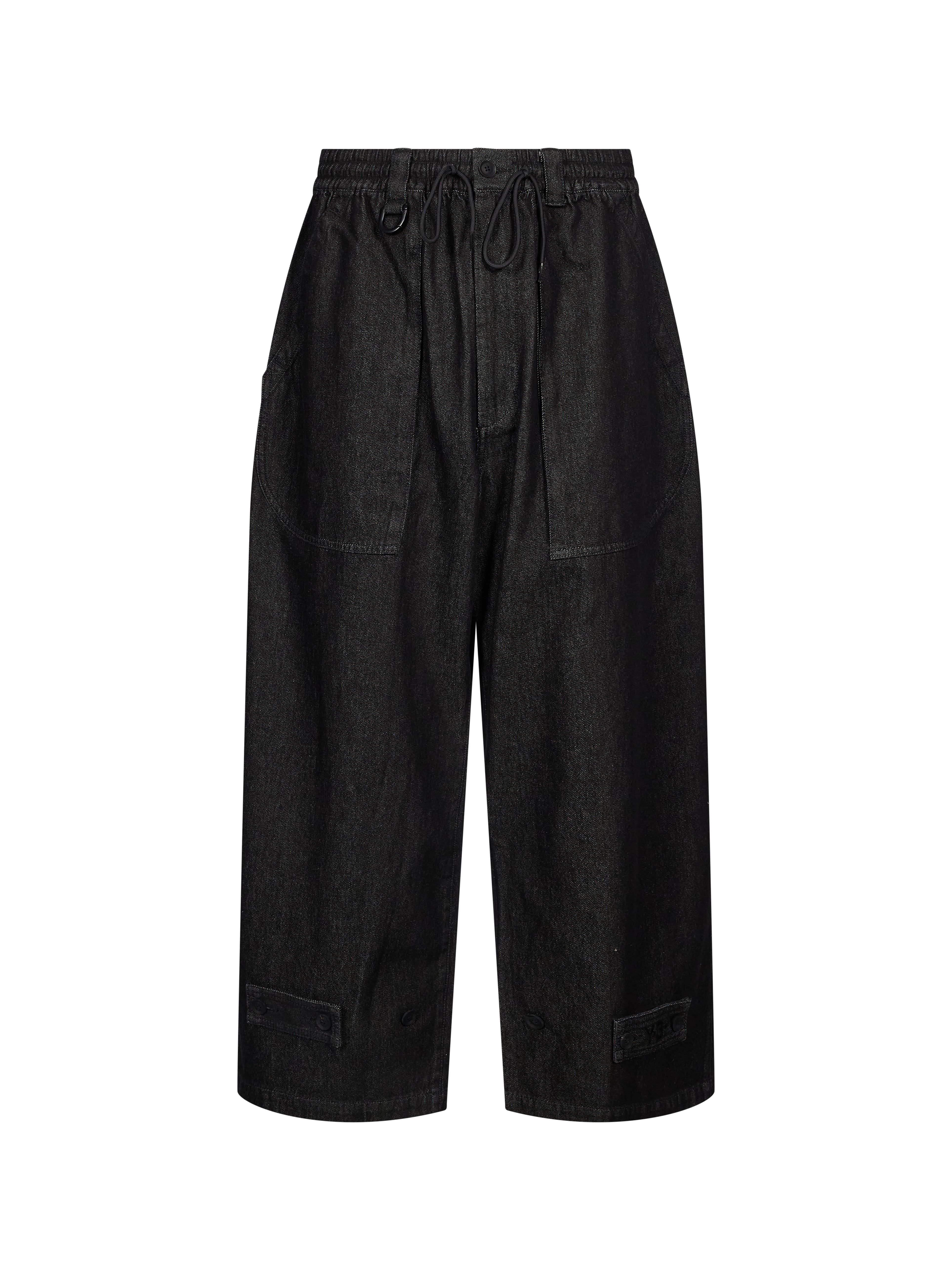 Pantaloni baggy con coulisse in nero 