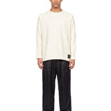 T-shirt oversize plissettata in bianco 