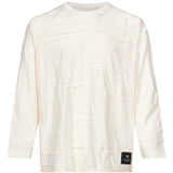 T-shirt oversize plissettata in bianco 