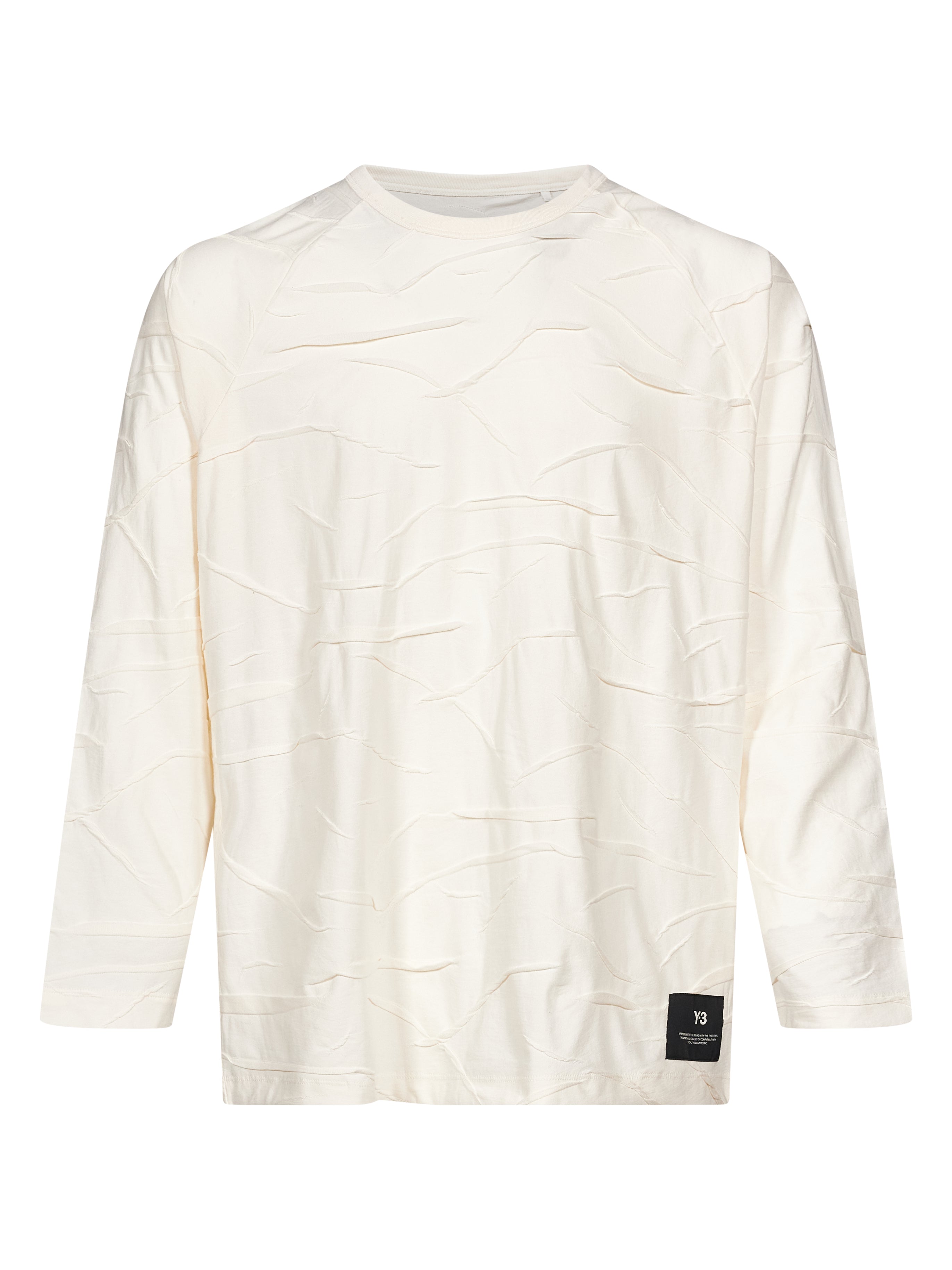 T-shirt oversize plissettata in bianco 