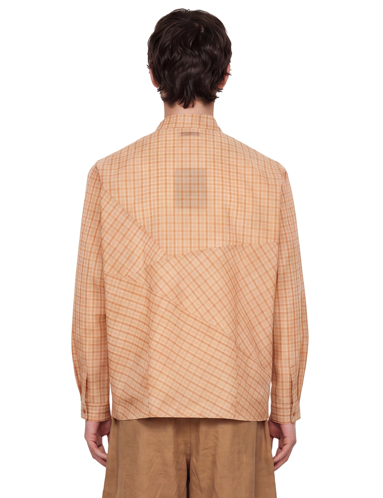 Camicia a quadri Substance in arancione e rosa 