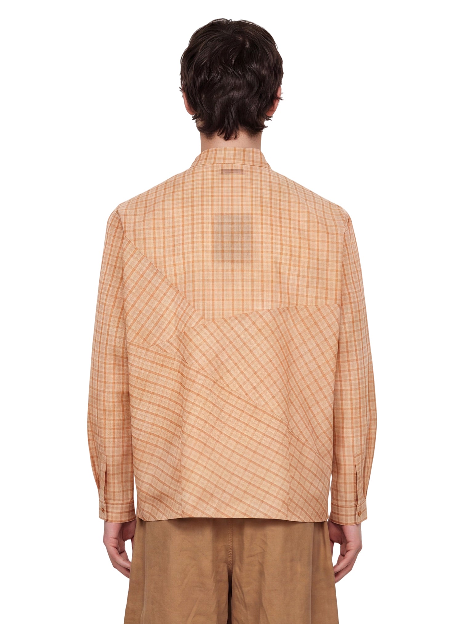 Camicia a quadri Substance in arancione e rosa 