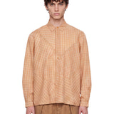Camicia a quadri Substance in arancione e rosa 