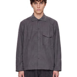 Camicia a maniche lunghe con taschino cruiser  in grigio 