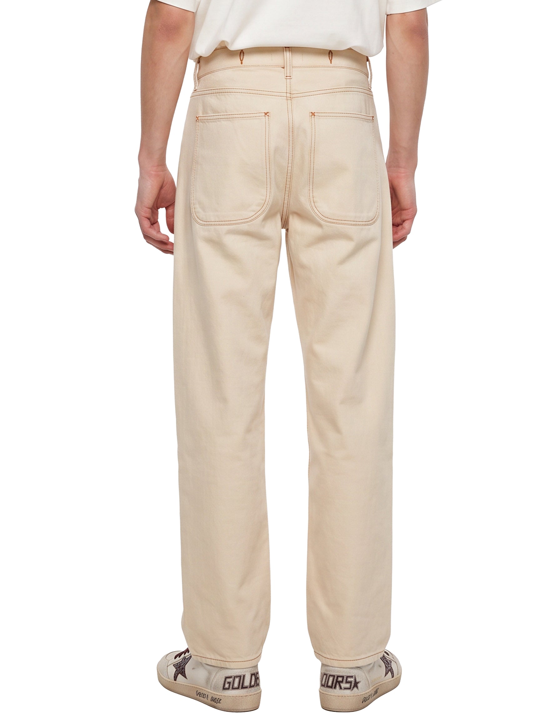 Jeans Bez a gamba dritta in beige 