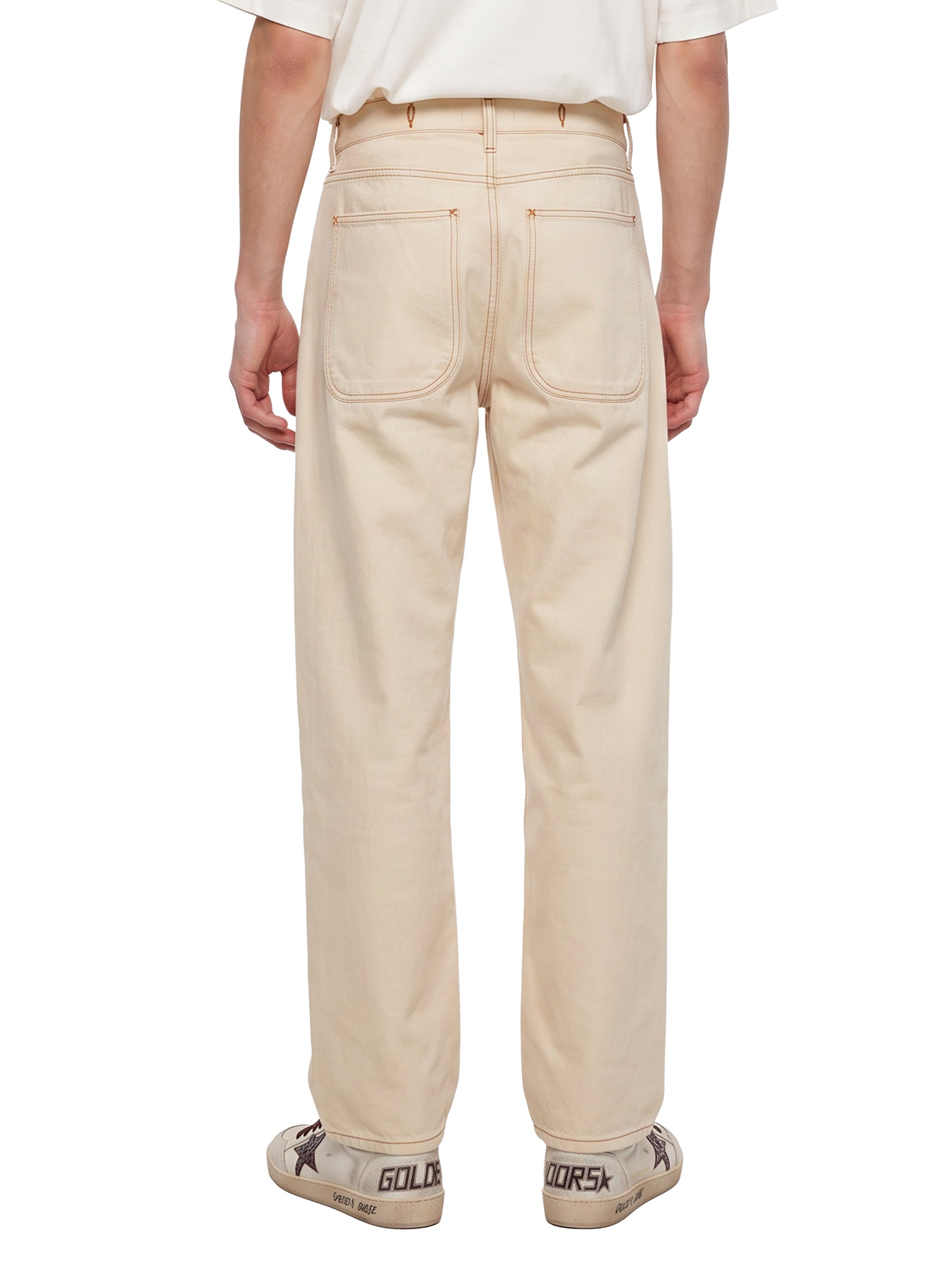 Jeans Bez a gamba dritta in beige 