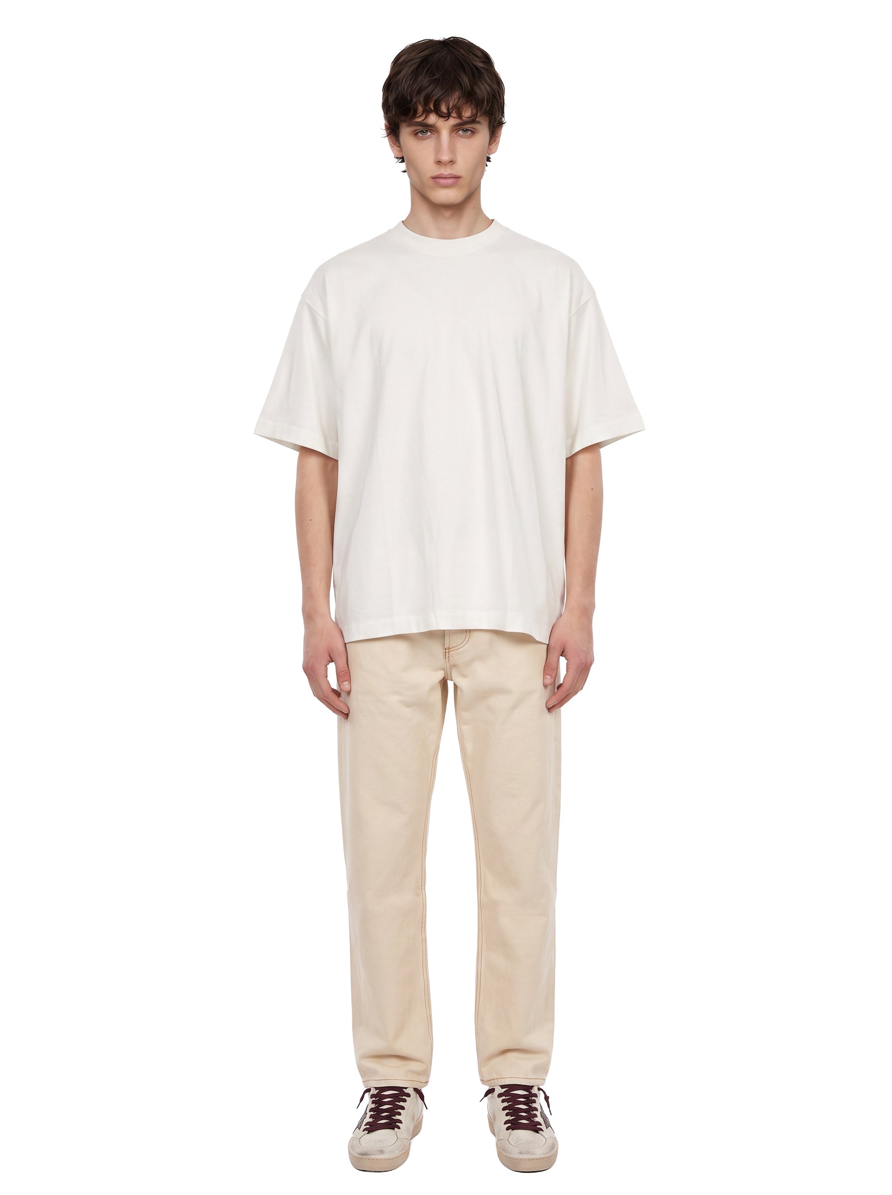 Jeans Bez a gamba dritta in beige 