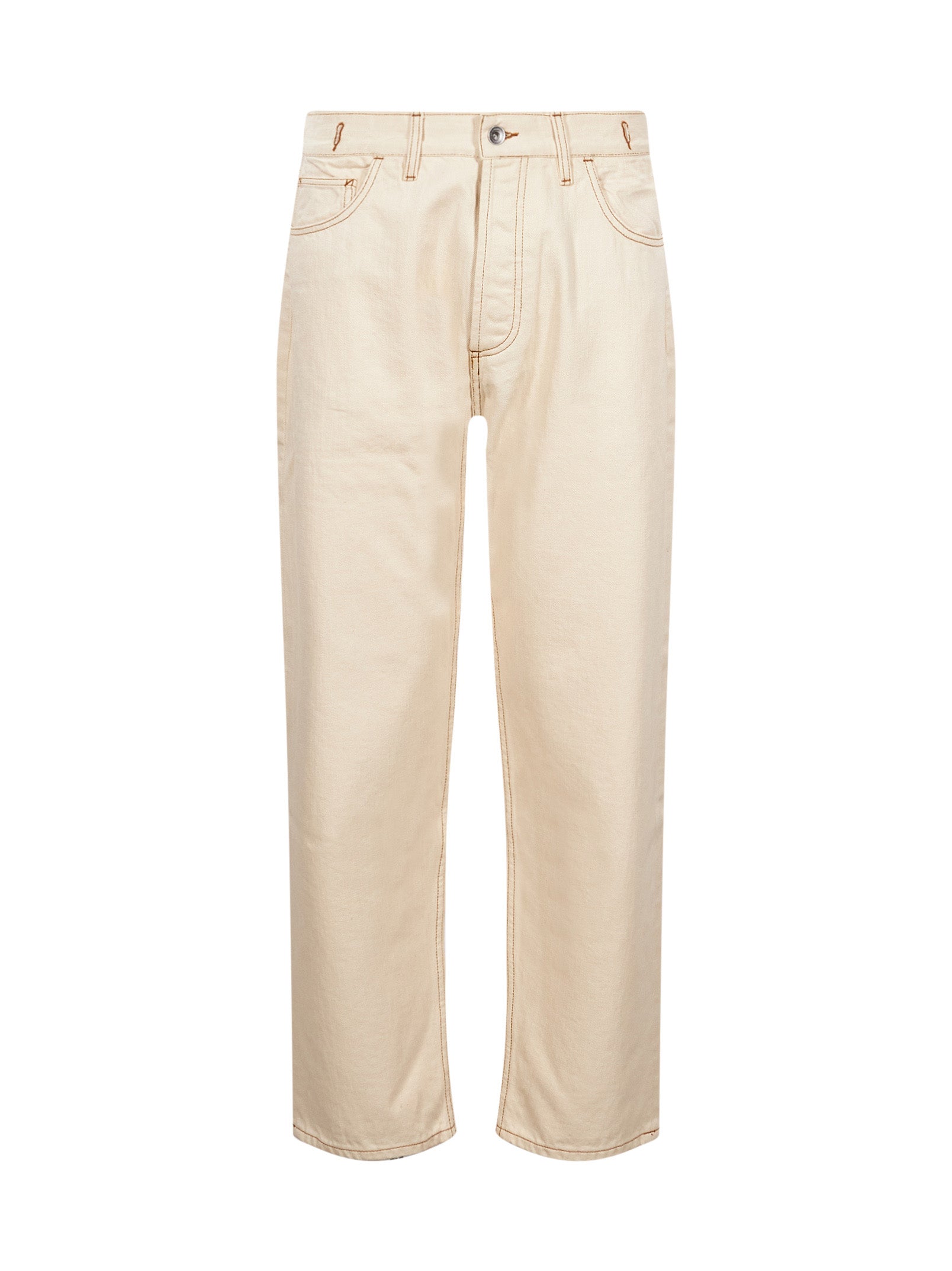 Jeans Bez a gamba dritta in beige 