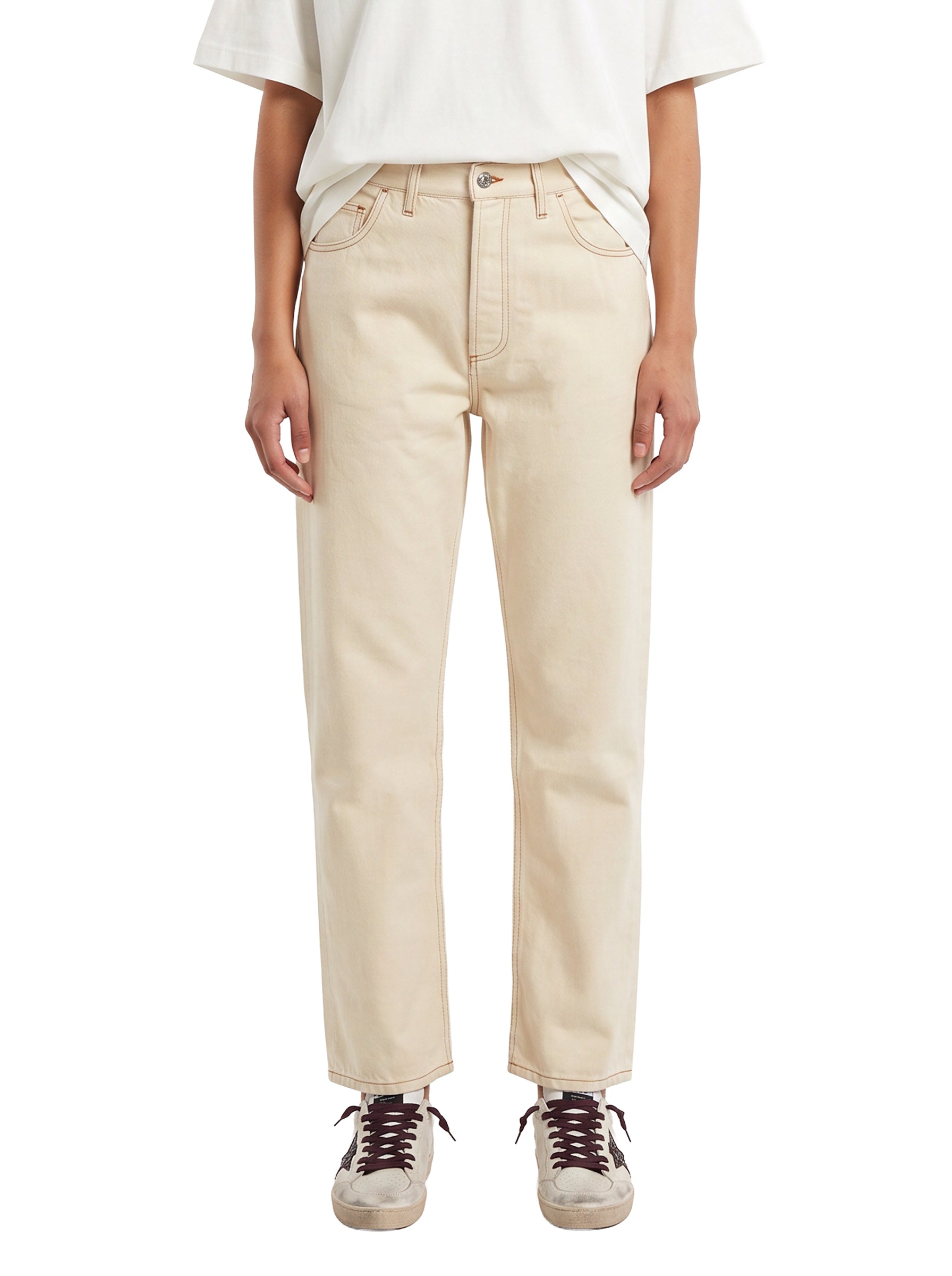 Jeans Bez a gamba dritta in beige 