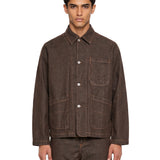 Giacca camicia in marrone 