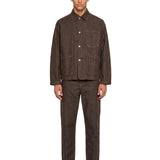 Giacca camicia in marrone 