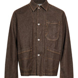 Giacca camicia in marrone 