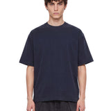 T-shirt Triple in cotone blu 