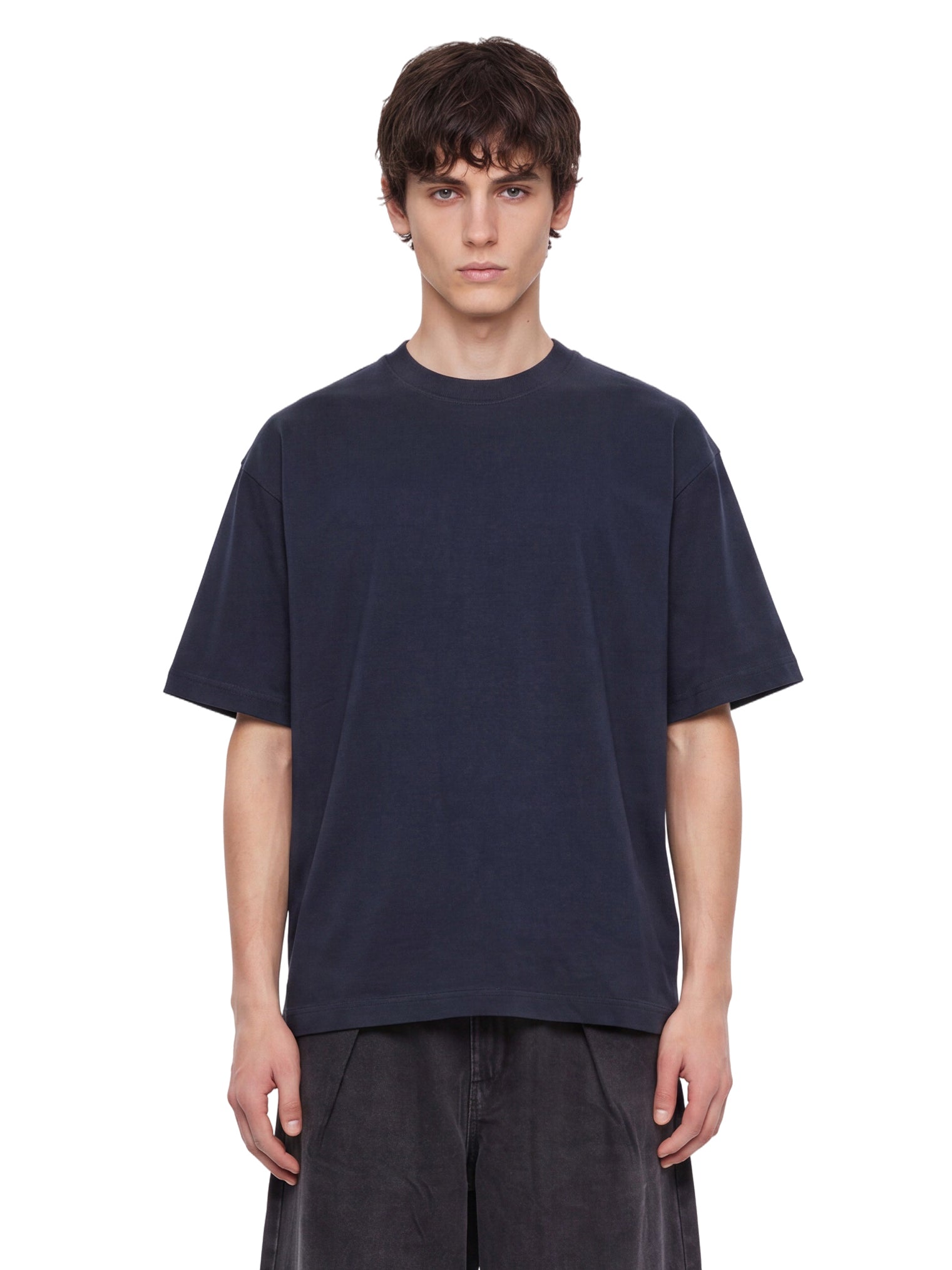 T-shirt Triple in cotone blu 