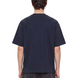 T-shirt Triple in cotone blu 