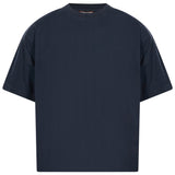 T-shirt Triple in cotone blu 