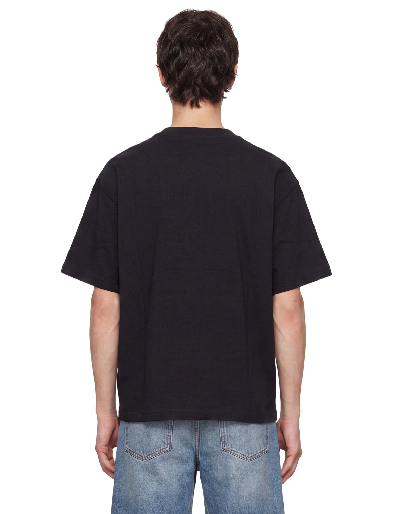 T-shirt oversize triple in nero 