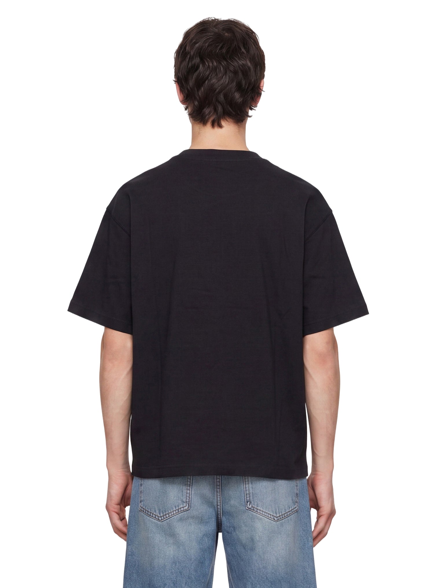 T-shirt oversize triple in nero 