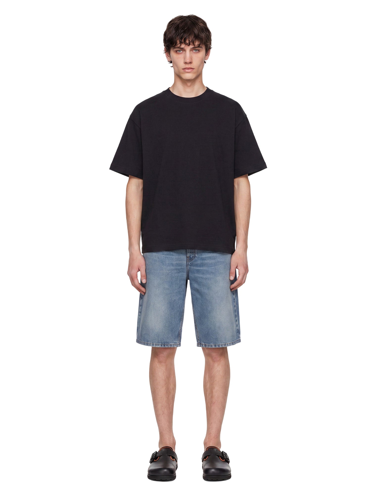 T-shirt oversize triple in nero 