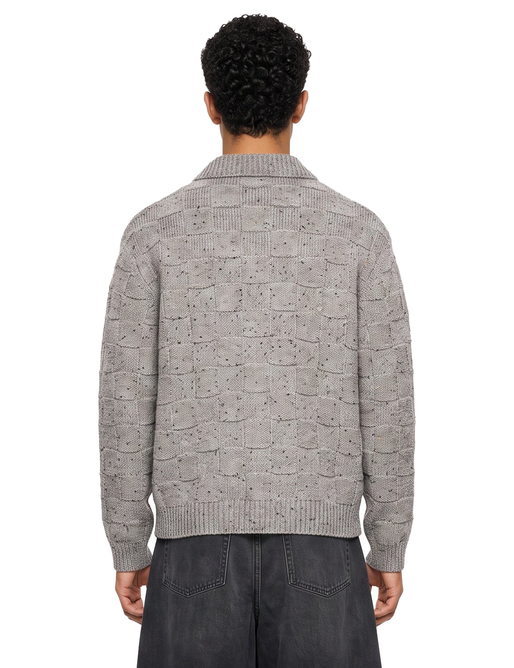 Cardigan con bottoni in grigio 