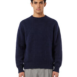 Maglia girocollo in blu 