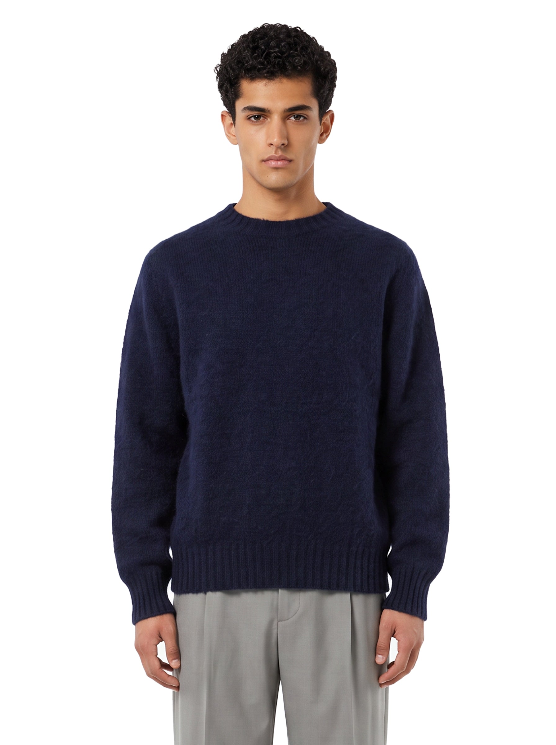 Maglia girocollo in blu 