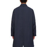 Parka tecnico lungo in blu 