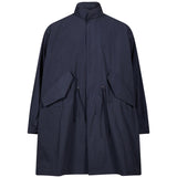 Parka tecnico lungo in blu 