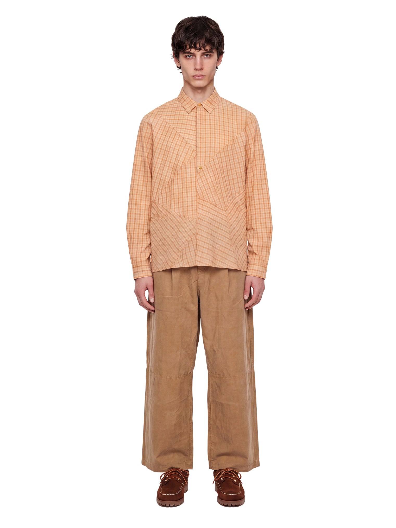 Pantaloni dropout in beige 