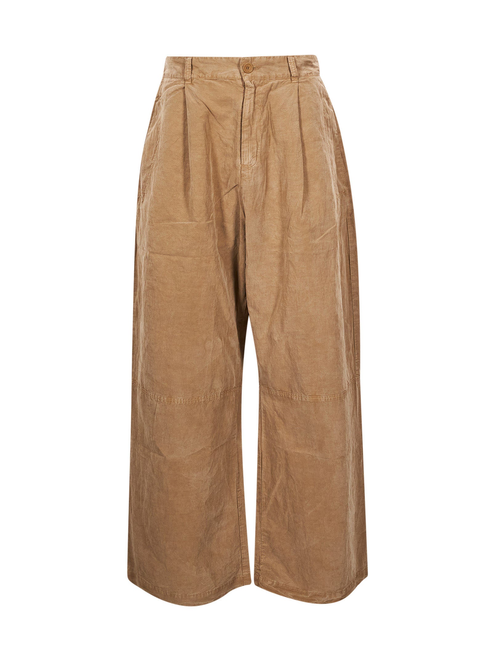 Pantaloni dropout in beige 