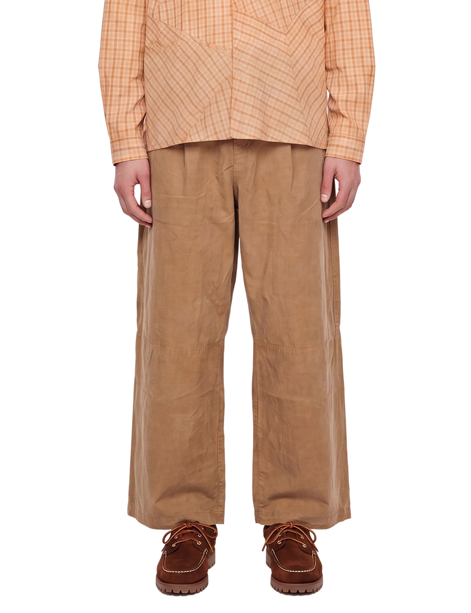 Pantaloni dropout in beige 
