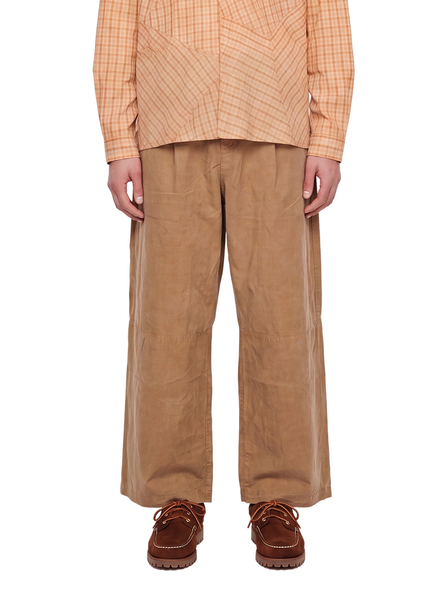 Pantaloni dropout in beige 