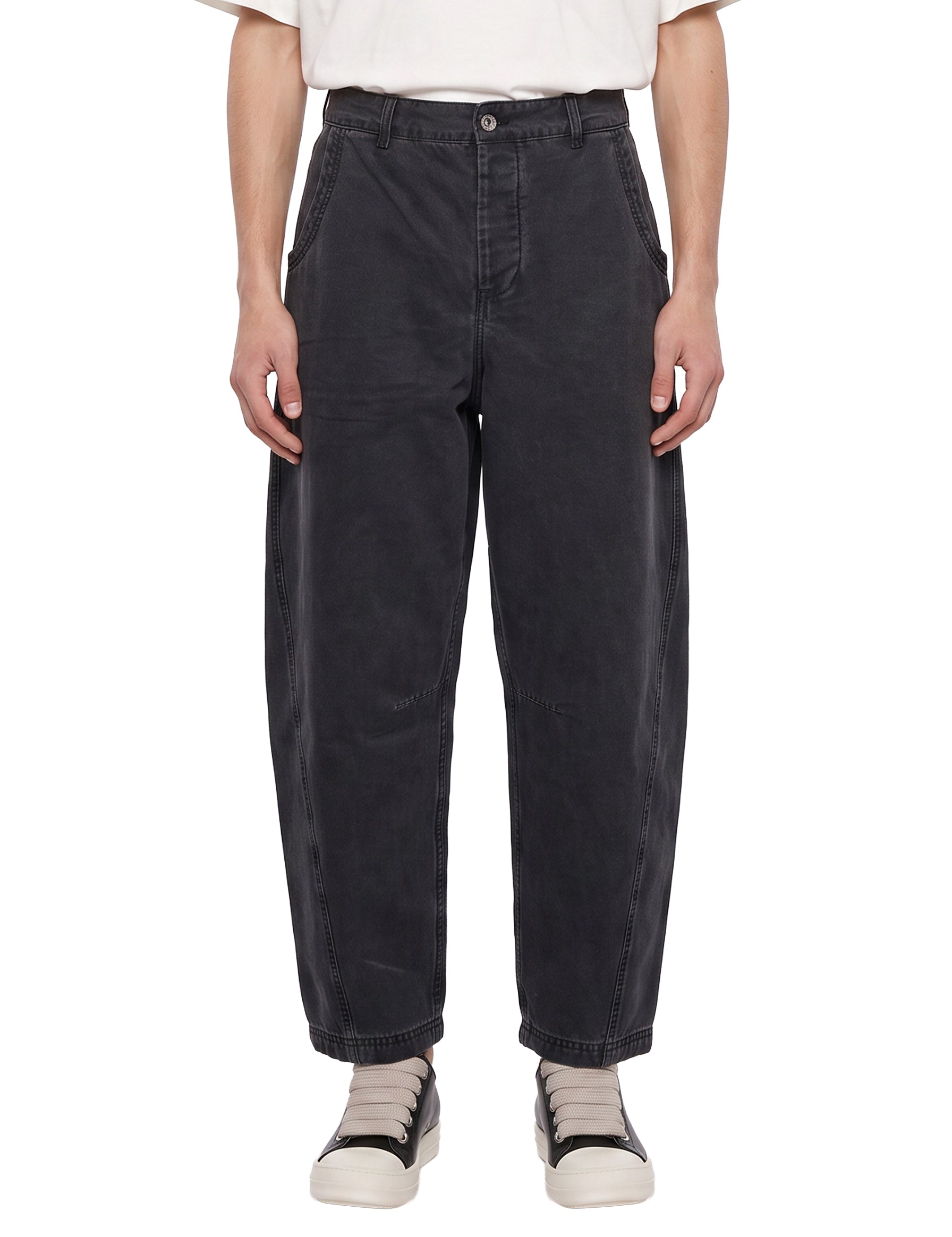 Pantaloni twisted in nero 