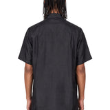 Camicia Big Half Sleeve in cupro nera 